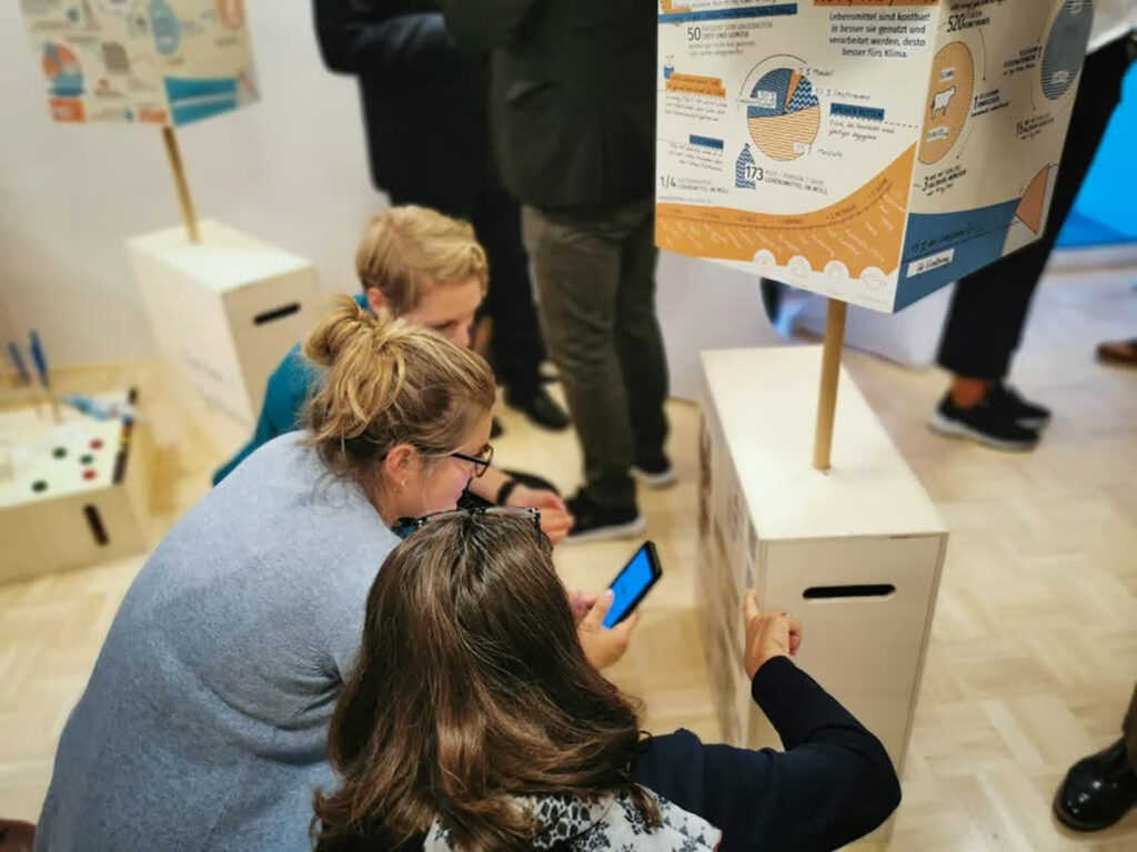 Menschen in Aktion beim Klimaladen