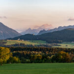 Blick von Sillersdorf über die Biosphärenregion zum Watzmann