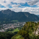 Blick vom Dötzenkopf über Bad Reichenhall zum Hochstaufen