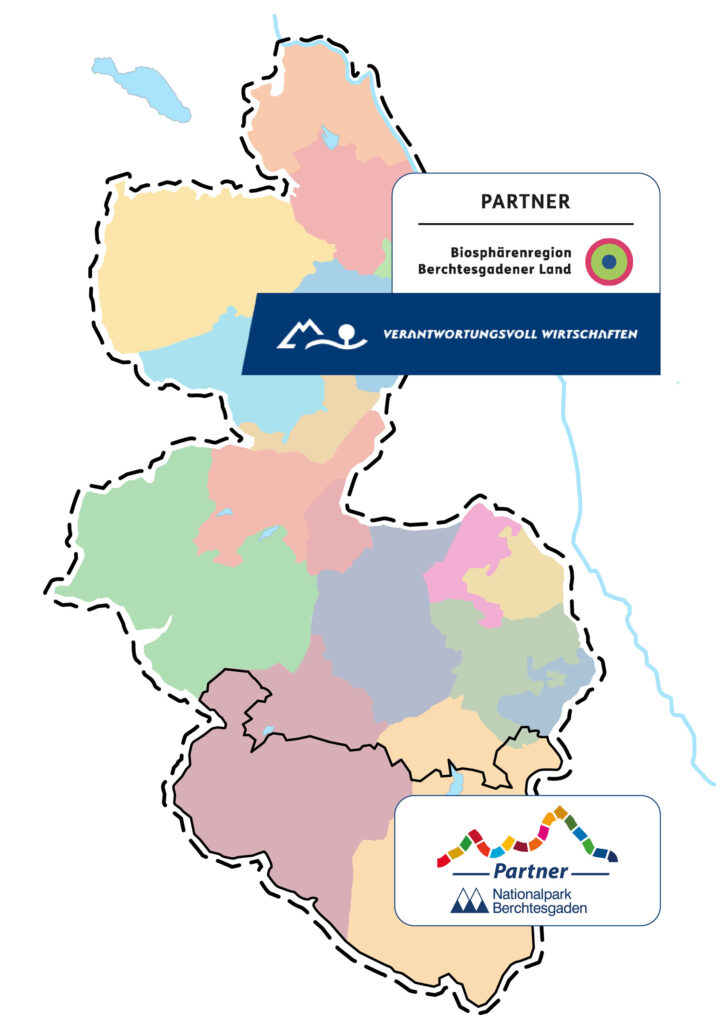 Karte mit Netzwerken im Berchtesgadener Land