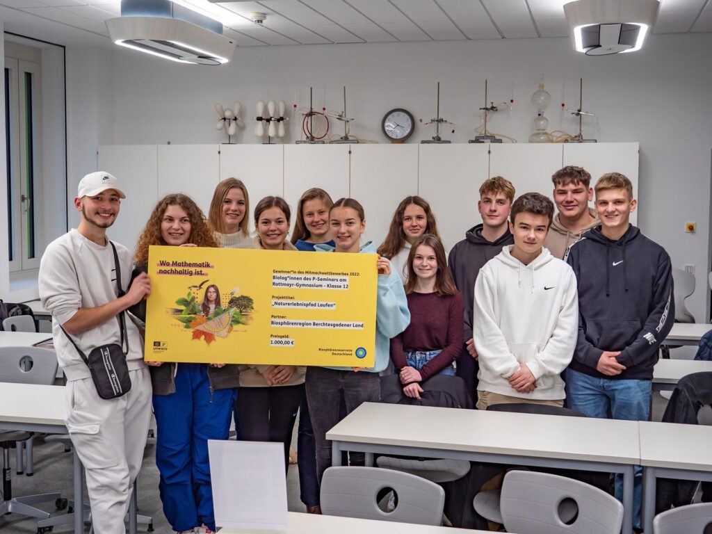 Gruppenbild bei der Preisverleihung an die Gewinner des Mitmachwettbewerbs