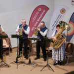 Gruppenfoto der Musikgruppe „BrucknBlech“