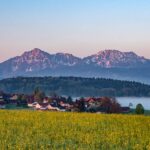 View over Abtsdorf to Hochstaufen