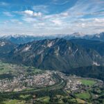 View from Hochstaufen over Bad Reichenhall into the Berchtesgaden Alps