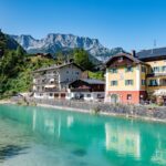 View from Marktschellenberg over the Berchtesgadener Ache to Untersberg